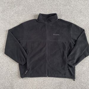 Columbia Steens Mountain Mens Fleece Jacket Full Zip Black Size XL